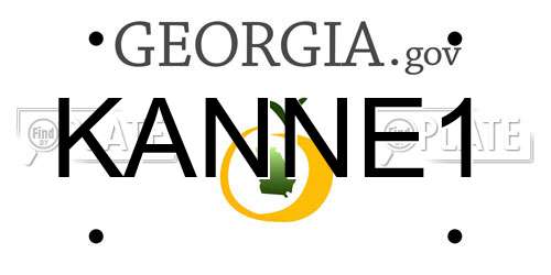 KANNE1 Georgia License Plate