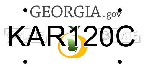 KAR120C Georgia License Plate