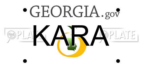 KARA Georgia License Plate