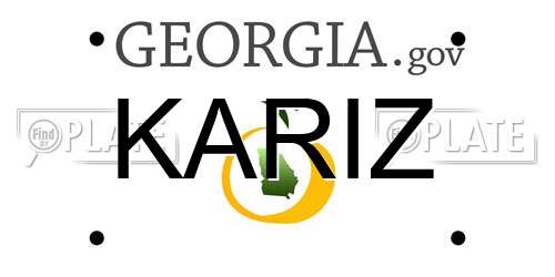 KARIZ Georgia License Plate