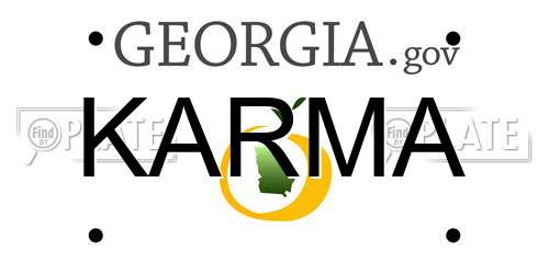 KARMA Georgia License Plate
