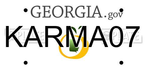 KARMA07 Georgia License Plate