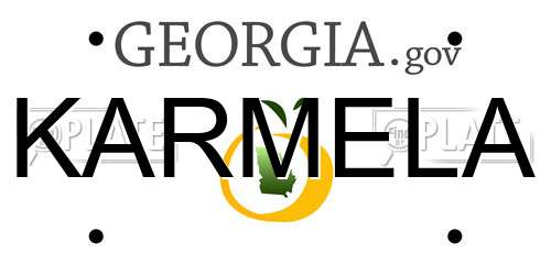 KARMELA Georgia License Plate