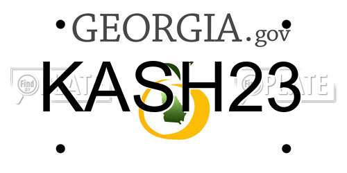 KASH23 Georgia License Plate