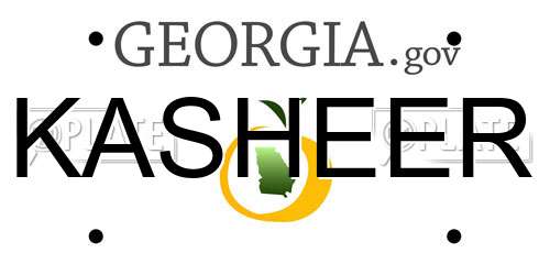 KASHEER Georgia License Plate