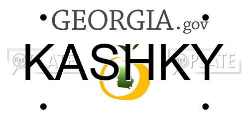 KASHKY Georgia License Plate
