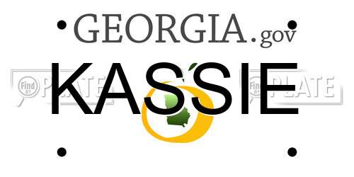 KASSIE Georgia License Plate