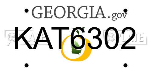 KAT6302 Georgia License Plate