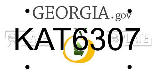 KAT6307 Georgia License Plate