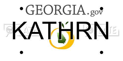 KATHRN Georgia License Plate