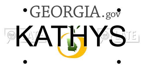 KATHYS Georgia License Plate
