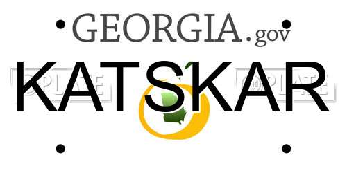KATSKAR Georgia License Plate