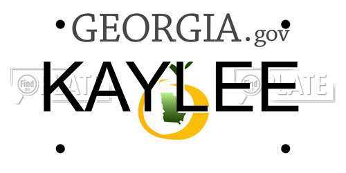 KAYLEE Georgia License Plate