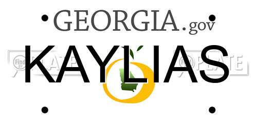 KAYLIAS Georgia License Plate