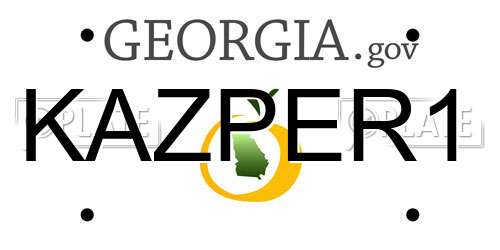 KAZPER1 Georgia License Plate