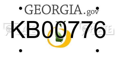 KB00776 Georgia License Plate
