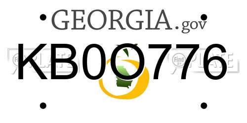 KB0O776 Georgia License Plate