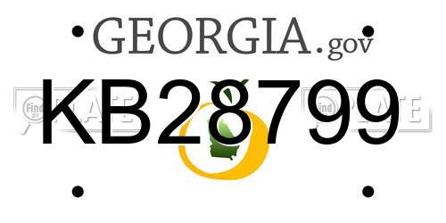 KB28799 Georgia License Plate