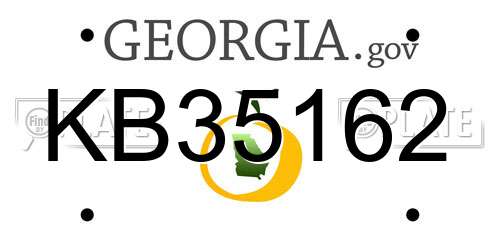 KB35162 Georgia License Plate