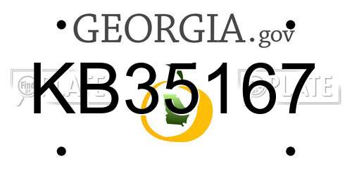 KB35167 Georgia License Plate