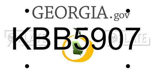 KBB5907 Georgia License Plate