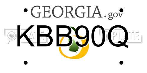 KBB90Q Georgia License Plate