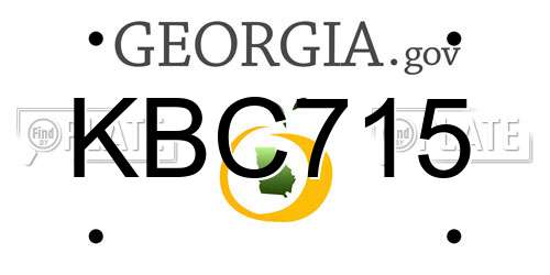 KBC715 Georgia License Plate