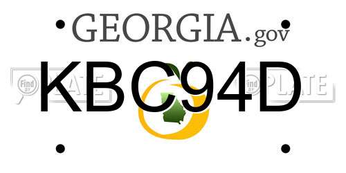 KBC94D Georgia License Plate