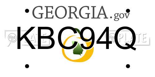 KBC94Q Georgia License Plate