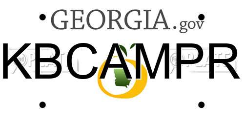 KBCAMPR Georgia License Plate