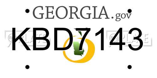 KBD7143 Georgia License Plate