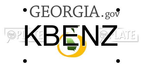 KBENZ Georgia License Plate