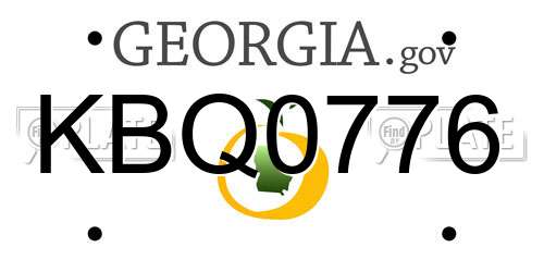 KBQ0776 Georgia License Plate
