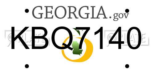 KBQ7140 Georgia License Plate