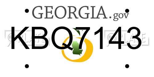 KBQ7143 Georgia License Plate