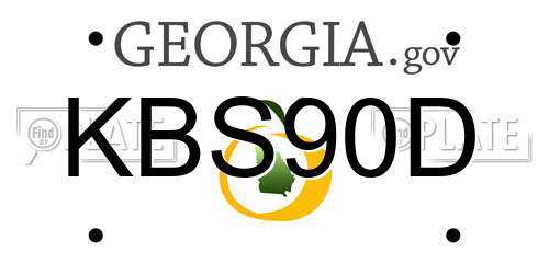 KBS90D Georgia License Plate
