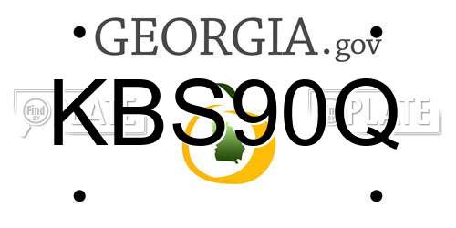 KBS90Q Georgia License Plate