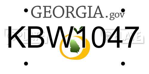 KBW1047 Georgia License Plate