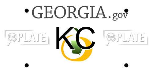 KC Georgia License Plate