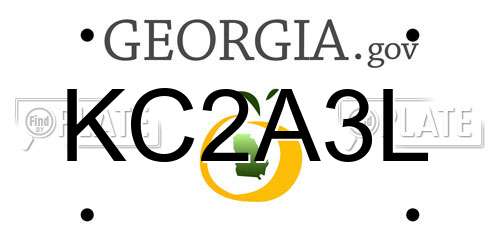 KC2A3L Georgia License Plate