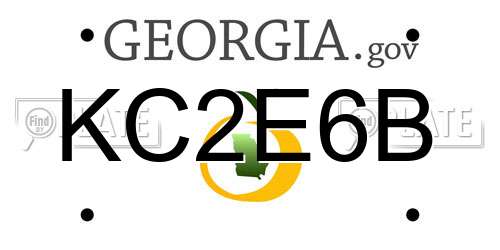 KC2E6B Georgia License Plate
