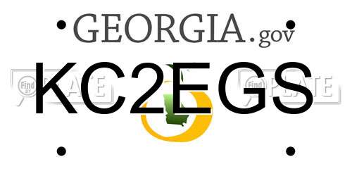 KC2EGS Georgia License Plate