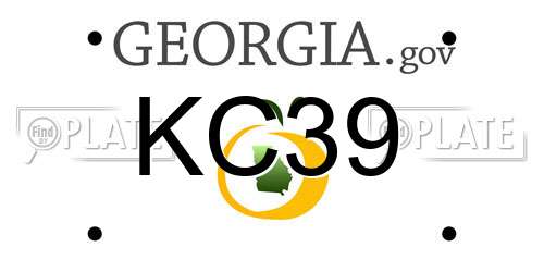 KC39 Georgia License Plate