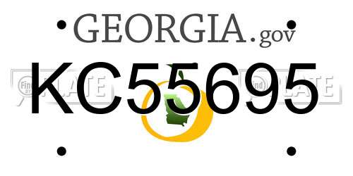 KC55695 Georgia License Plate