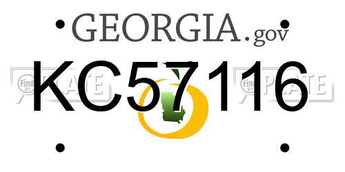KC57116 Georgia License Plate
