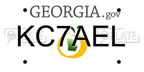 KC7AEL Georgia License Plate