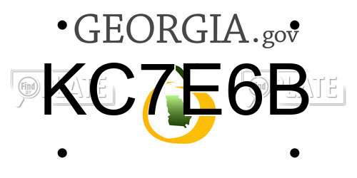 KC7E6B Georgia License Plate