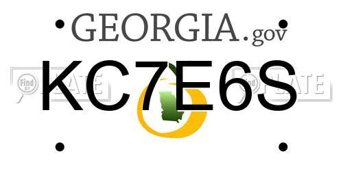 KC7E6S Georgia License Plate