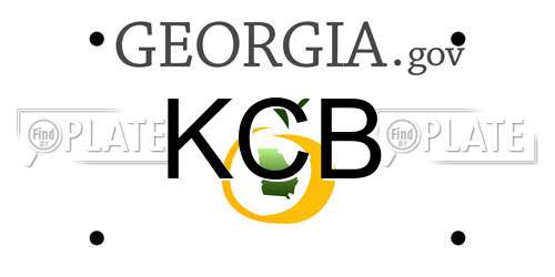 KCB Georgia License Plate