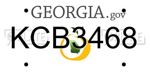 KCB3468 Georgia License Plate